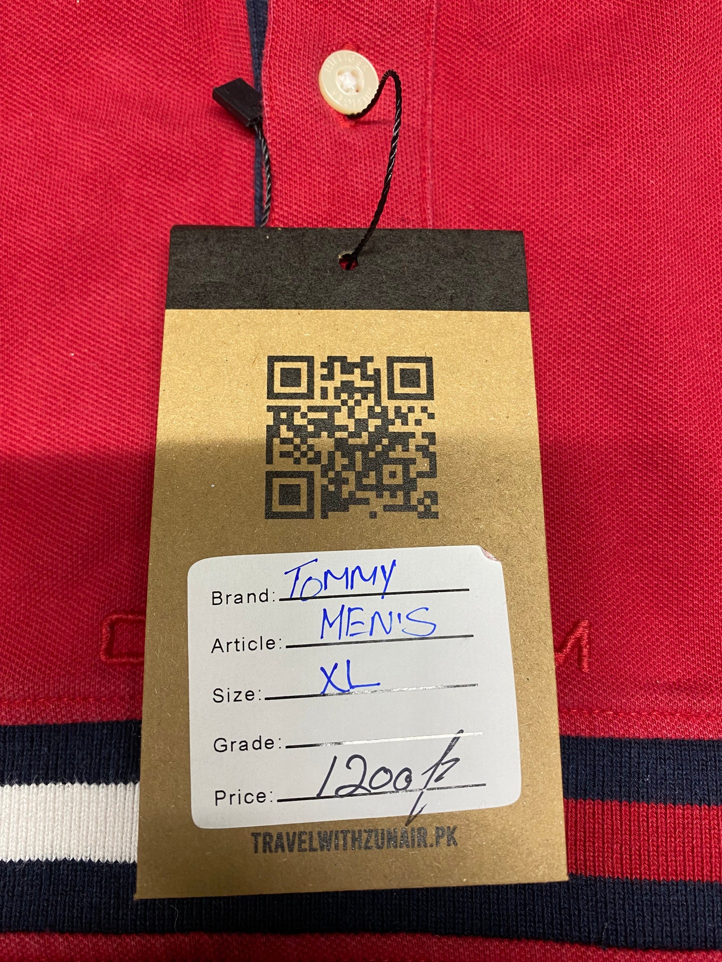 TOMMY HILFIGER MENS WEAR RED T-SHIRT