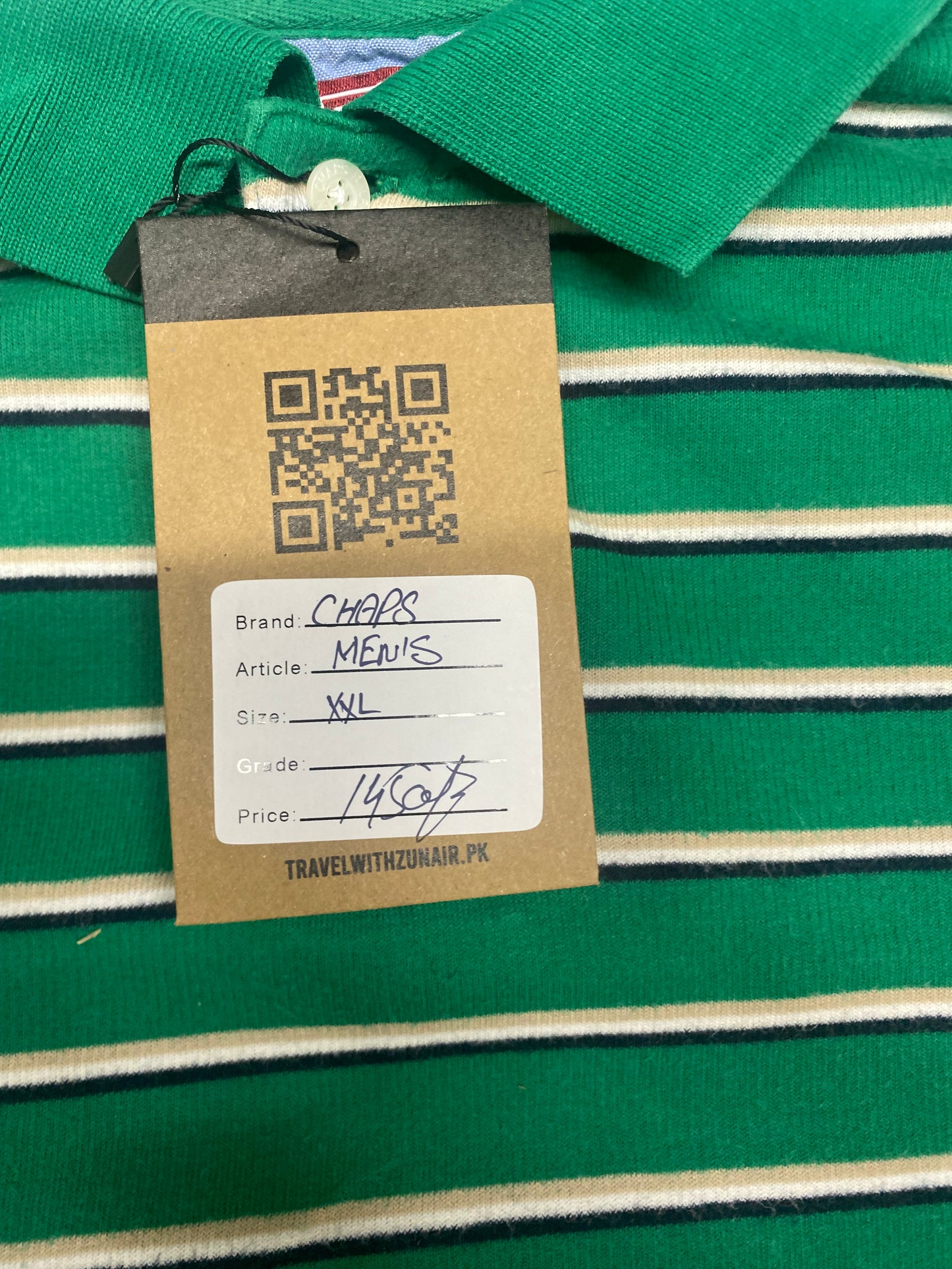 Chaps fit striped deck shirt