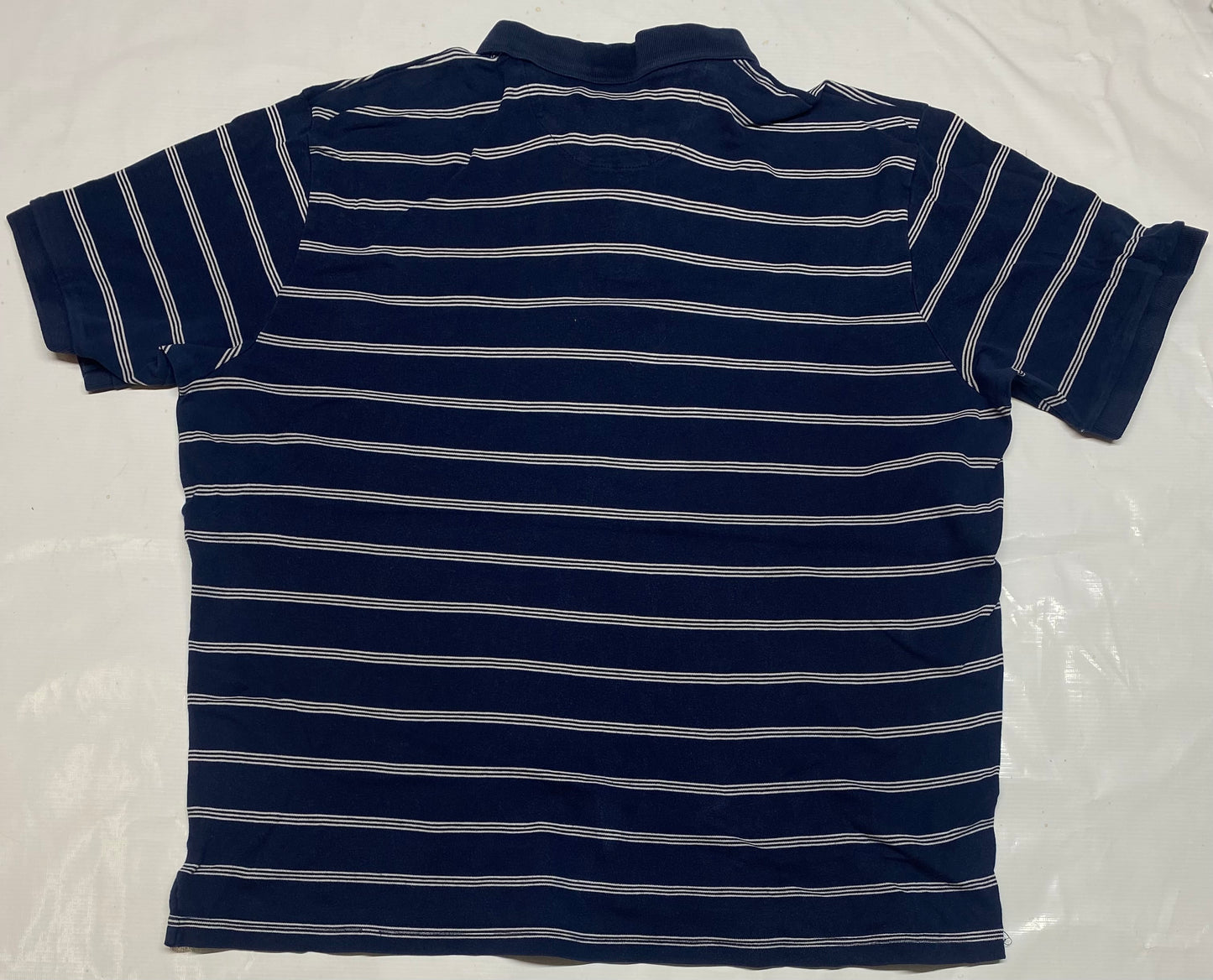 Chaps Shirt Mens Blue Striped Short Sleeve