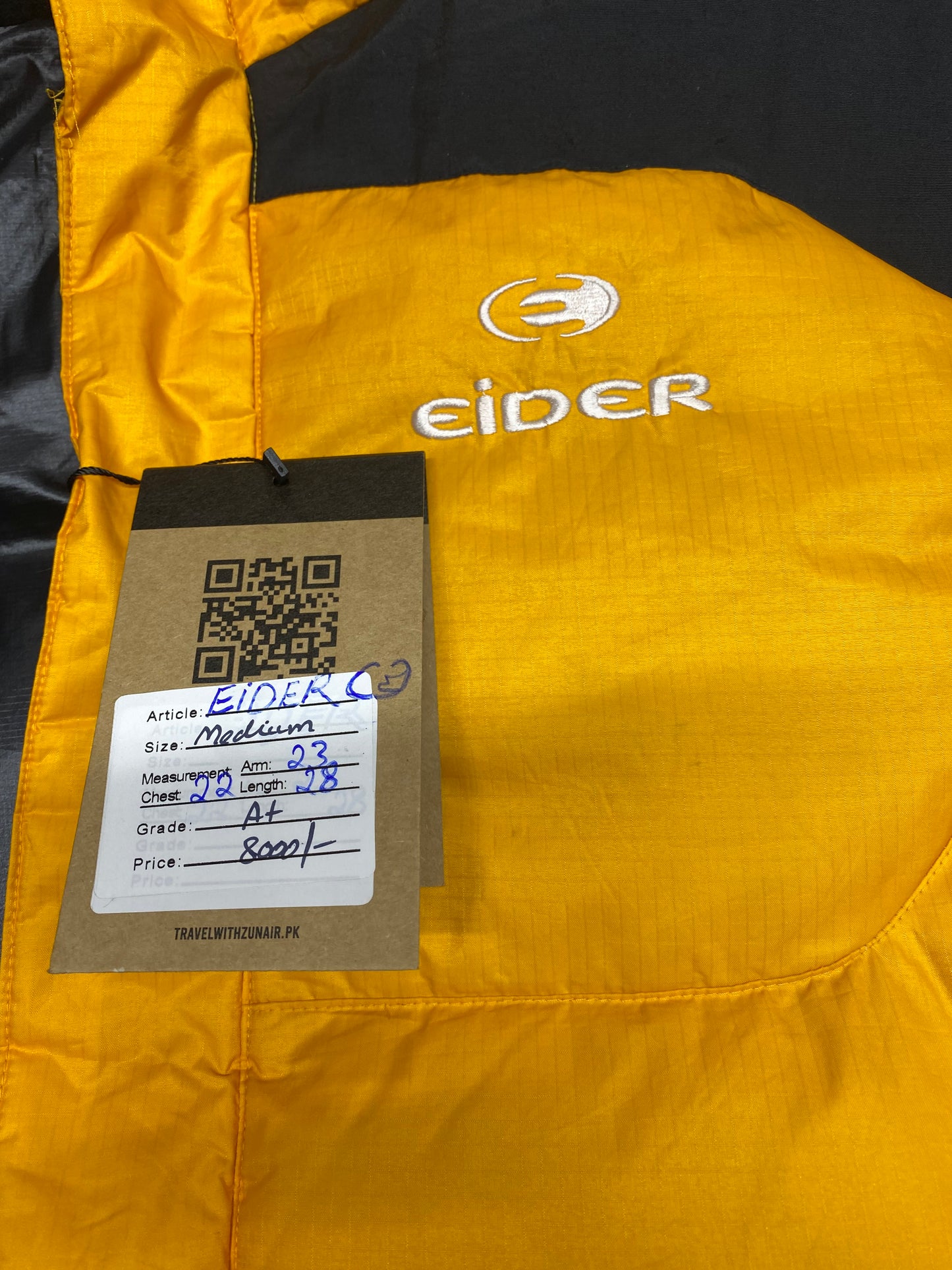 Eider Yellow & Black Men Puffer Jacket