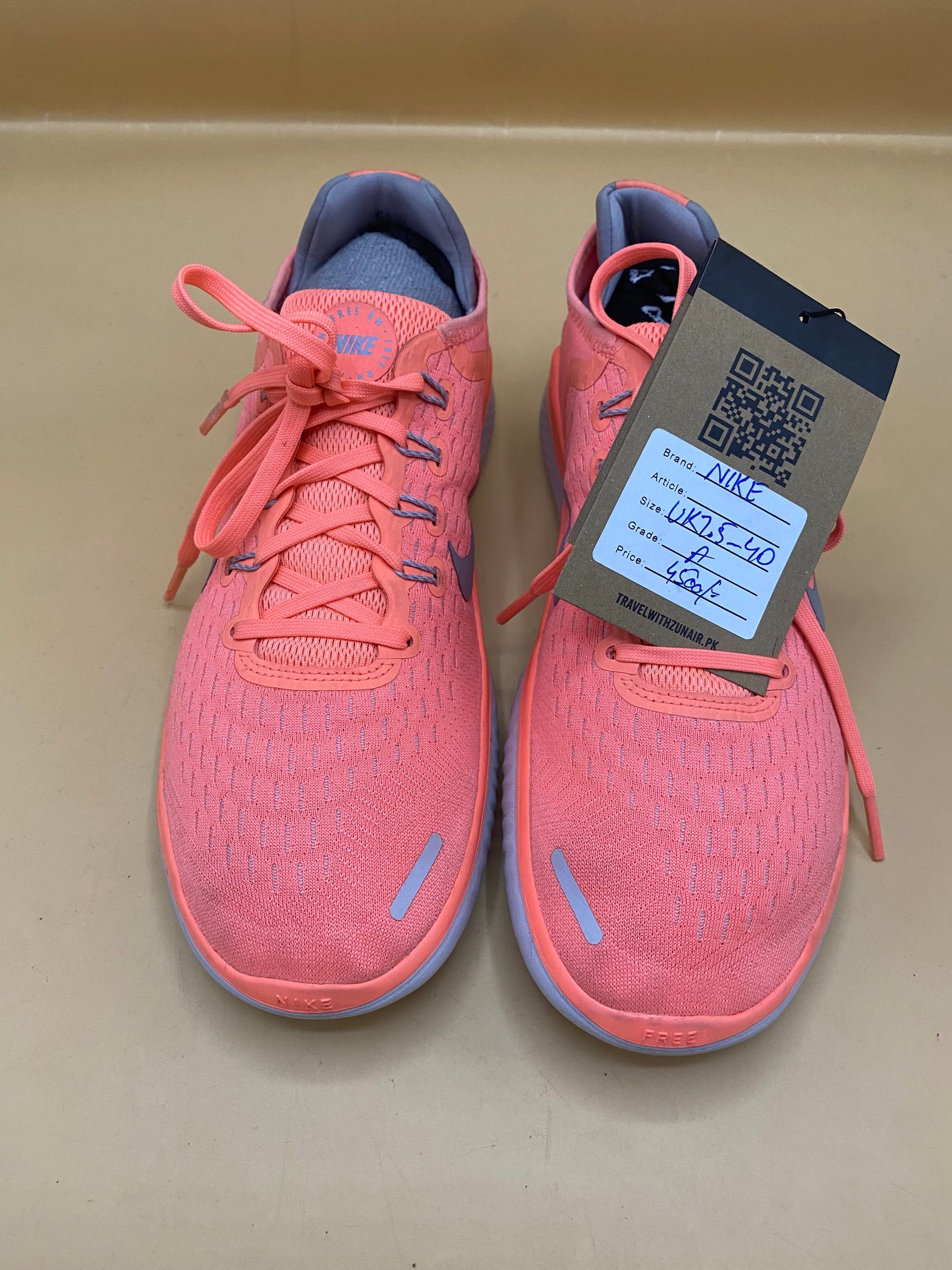 Nike Free RN Women Running Shoes Crimson Pulse Orange Gray
