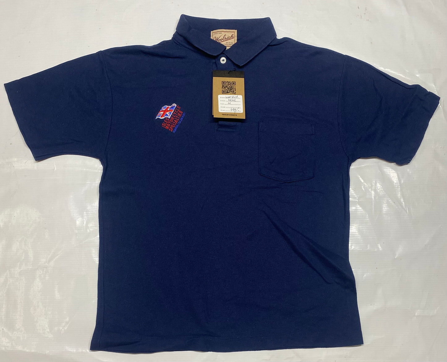 WooGich Men’s wear blue collar T-shirt