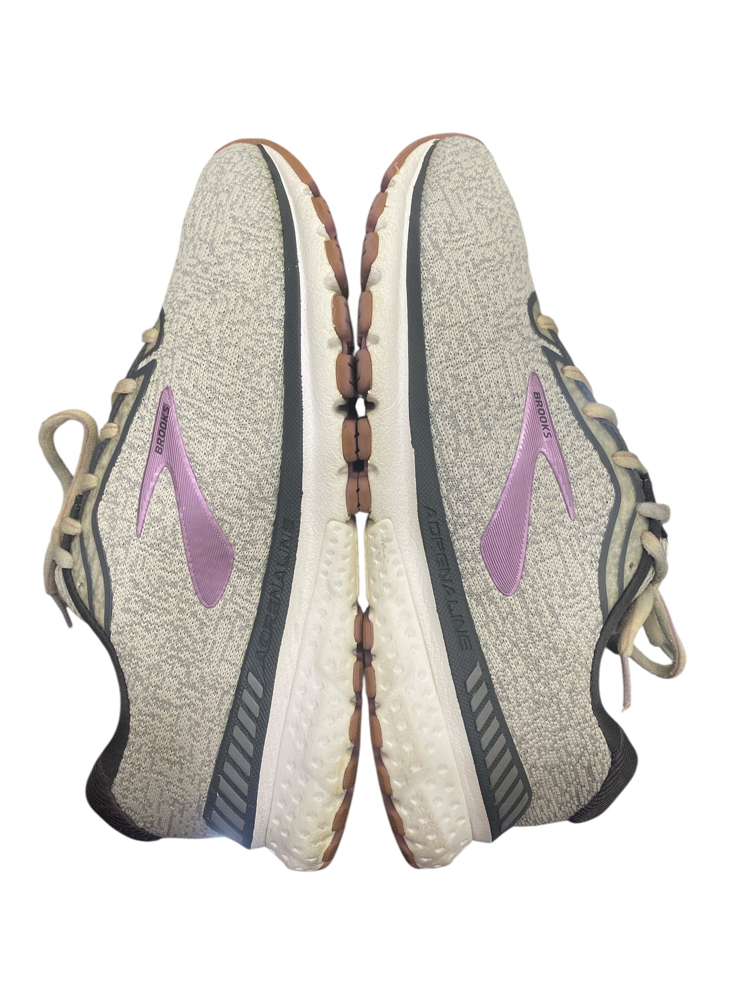 Brooks Adrenaline GTS 20 Womens Shoes Gray Purple Running Athletic