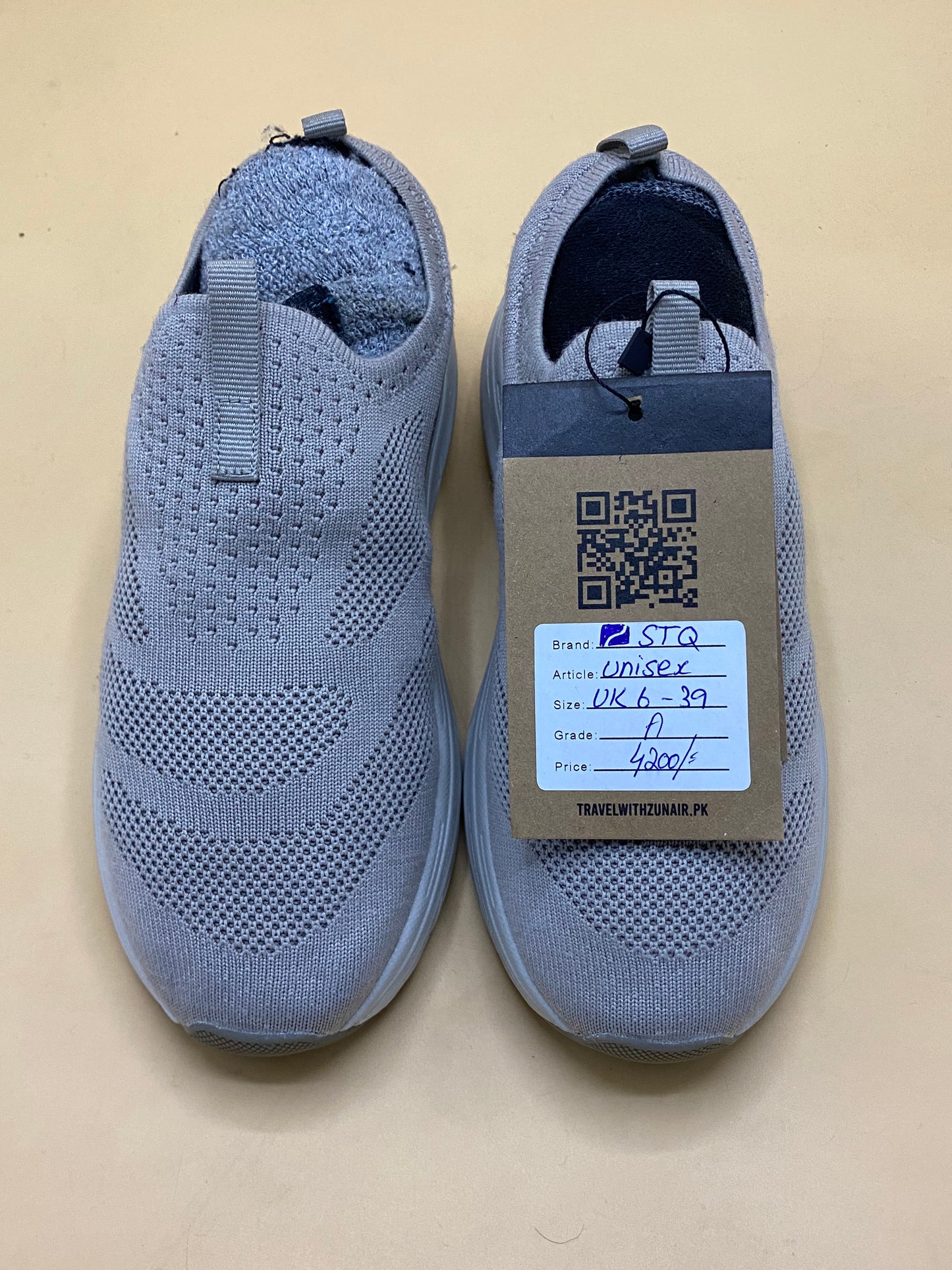 STQ Slip on Sneakers Walking Shoes with Arch Support Memory Foam