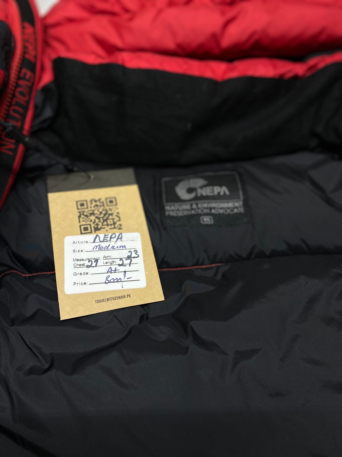 NEPA | WOMEN’S DOWN JACKET RED & BLACK