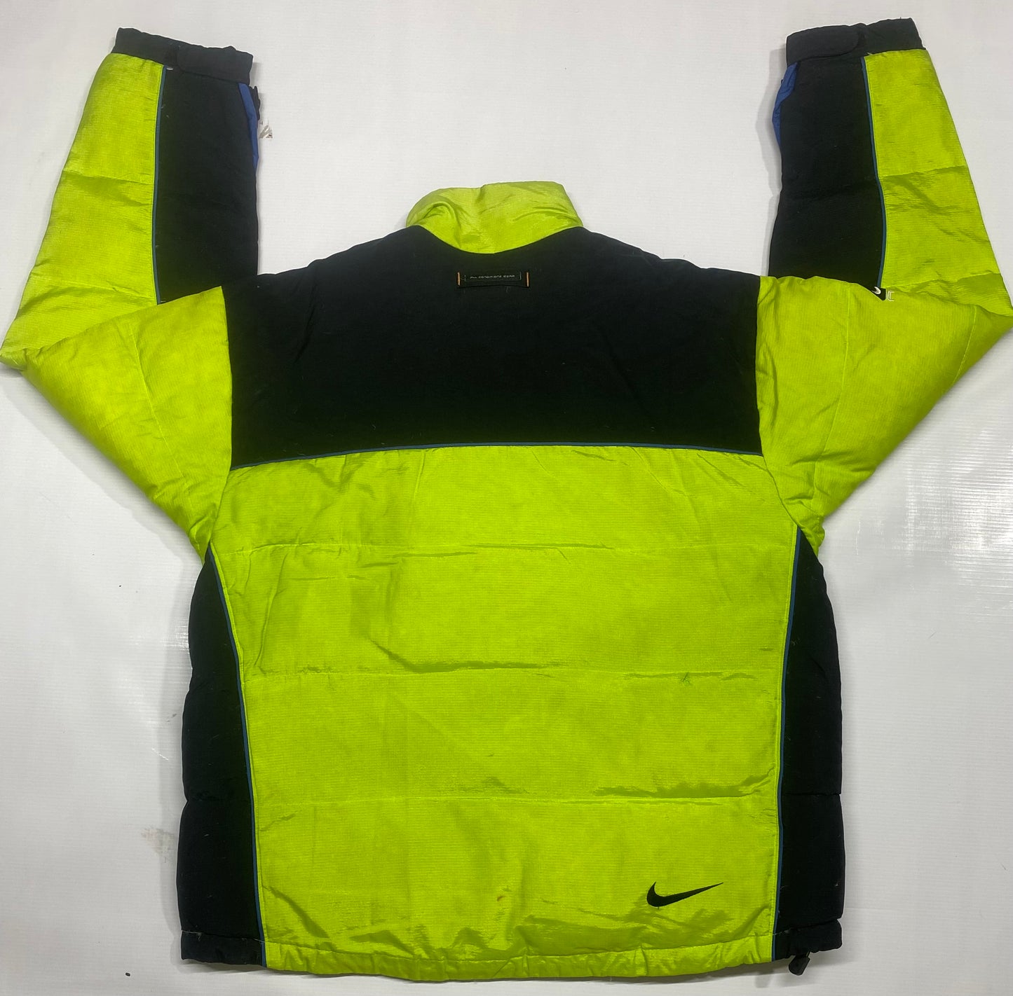 Vintage Nike Mens Neon Green Quilted Puffer Down