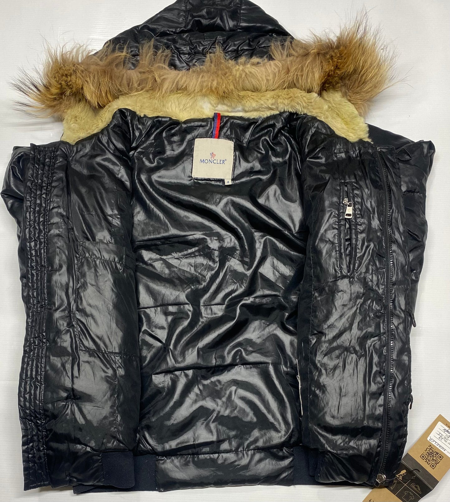 MONCLER Fur Hoodie Puffer Jacket