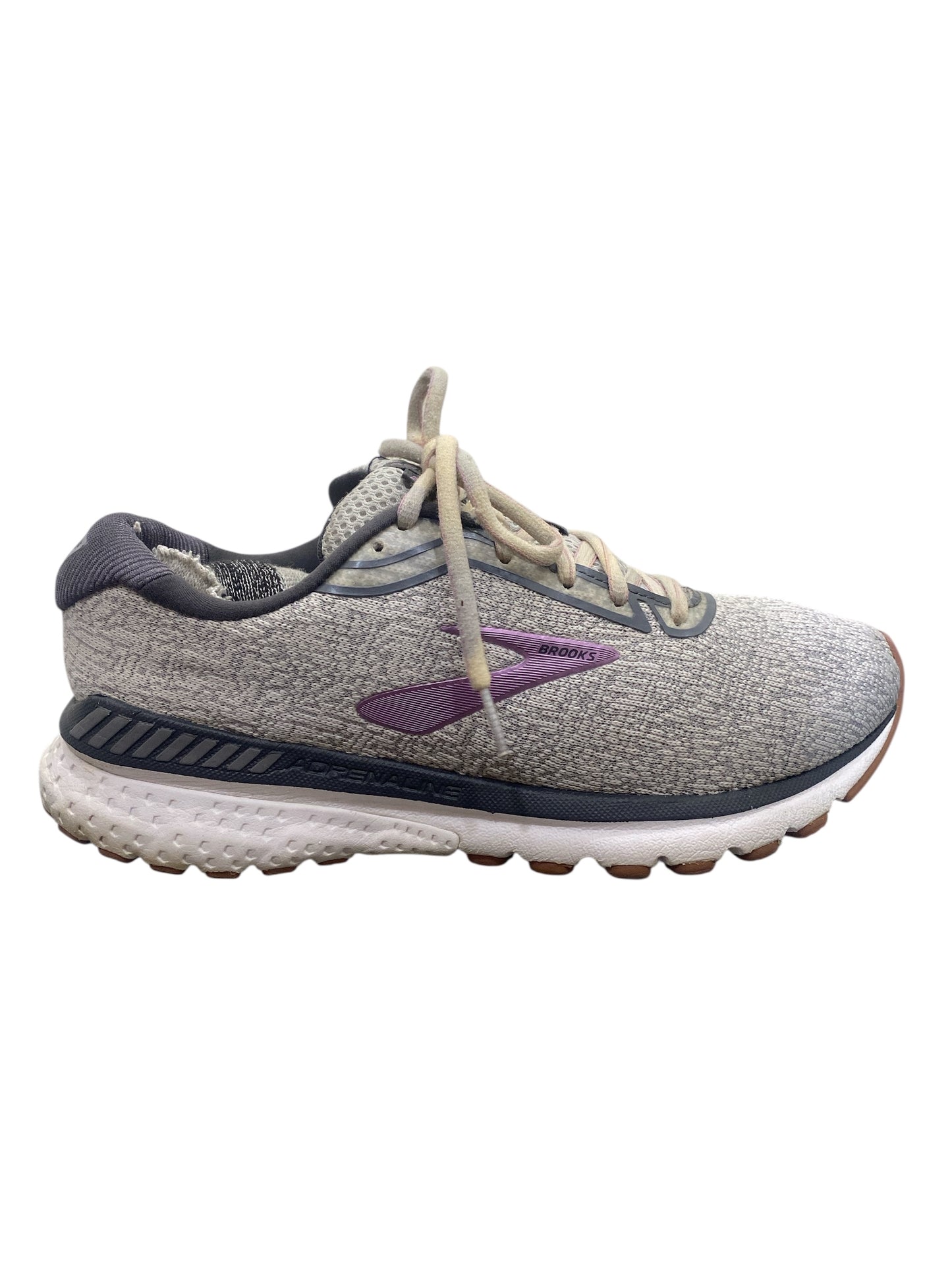 Brooks Adrenaline GTS 20 Womens Shoes Gray Purple Running Athletic