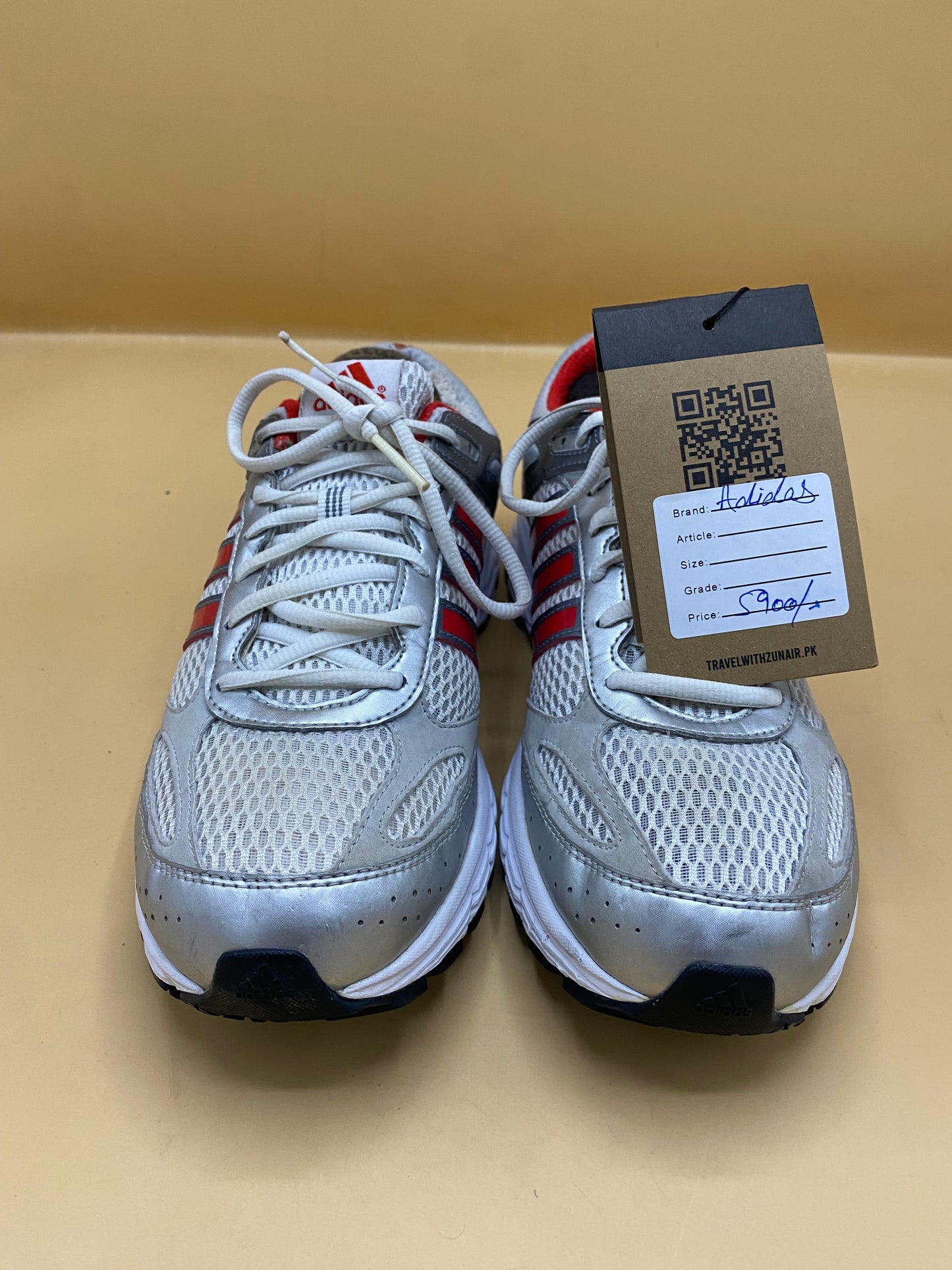 Adidas Gray / Red lines/ White Men Shoes