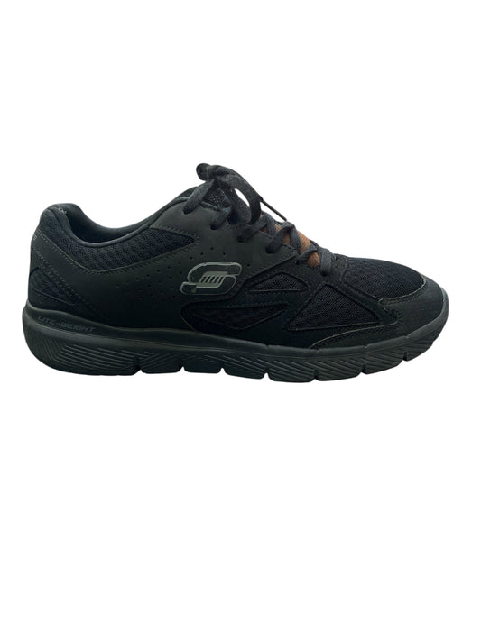 Skechers Lightweight Mens Black Casual Shoes Sneakers