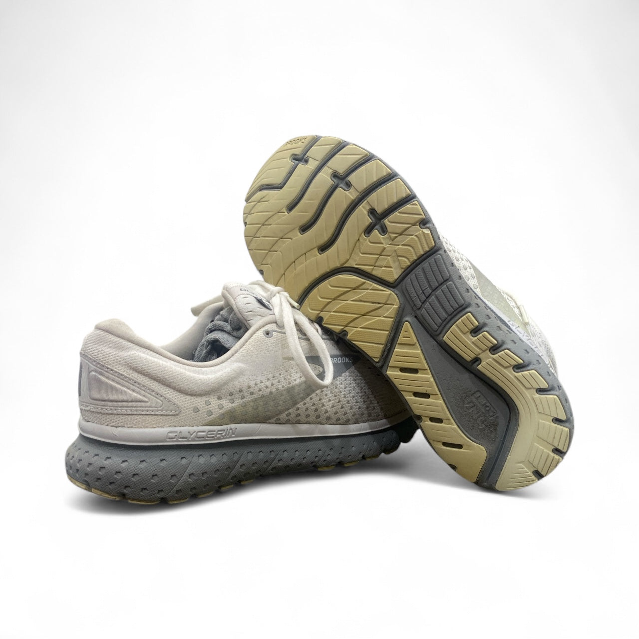 Brooks Glycerin 18 Women's Running Shoes White Gray