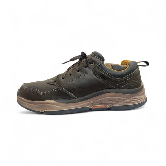 Skechers Men's Benago Treno Leather Lace Up Oxford Chocolate