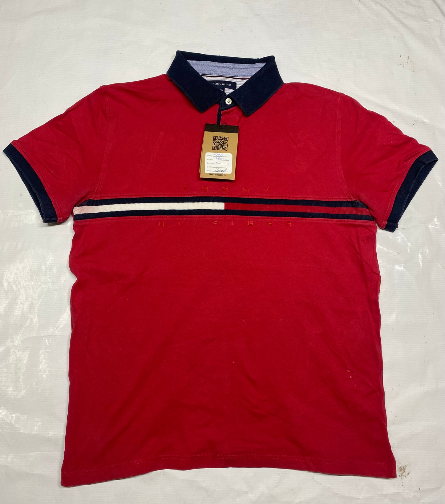 TOMMY HILFIGER MENS WEAR RED T-SHIRT