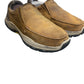 Skechers Respected Mens  Brown Walking Leather Slip On Loafers Shoes