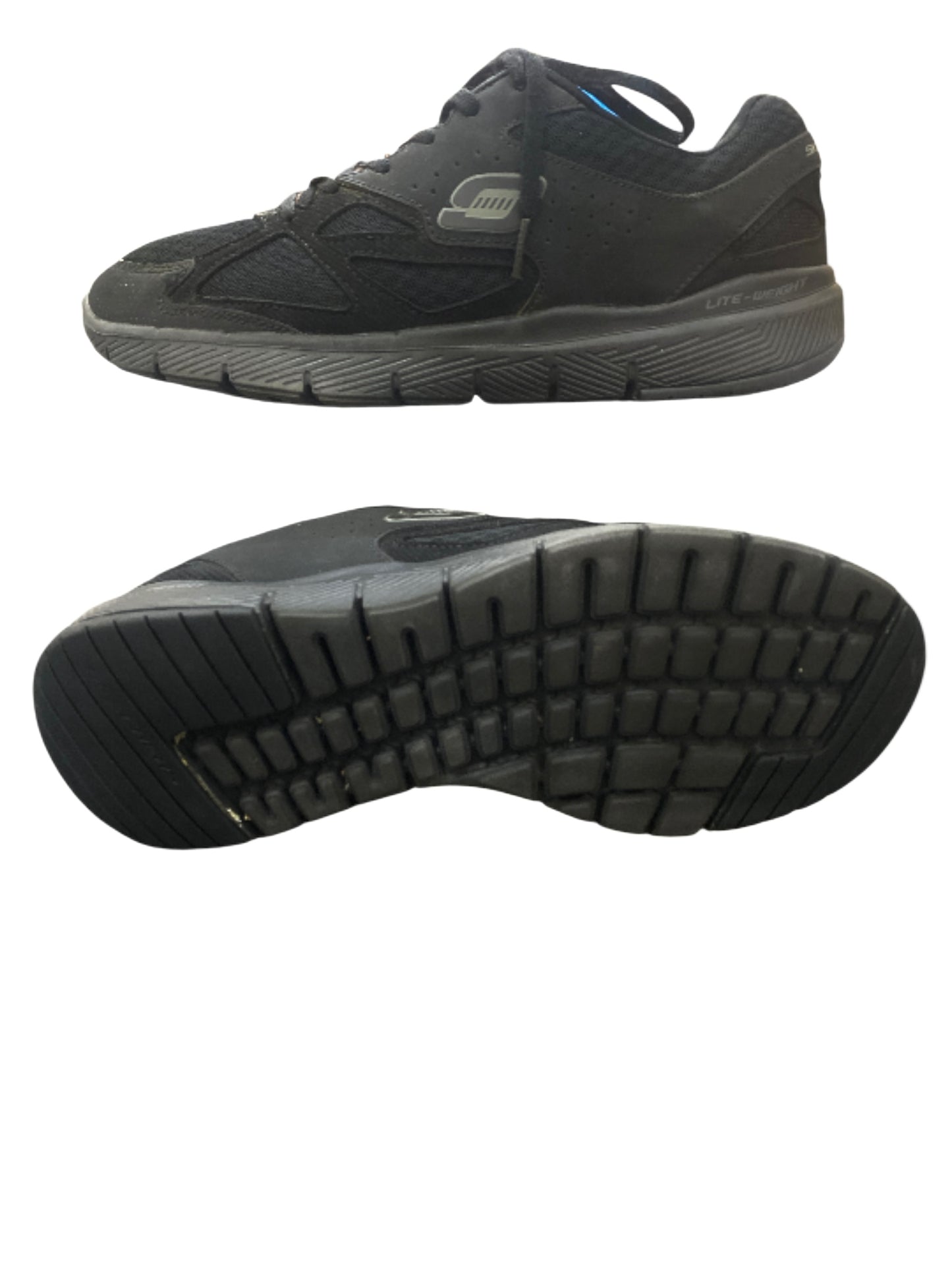 Skechers Lightweight Mens Black Casual Shoes Sneakers