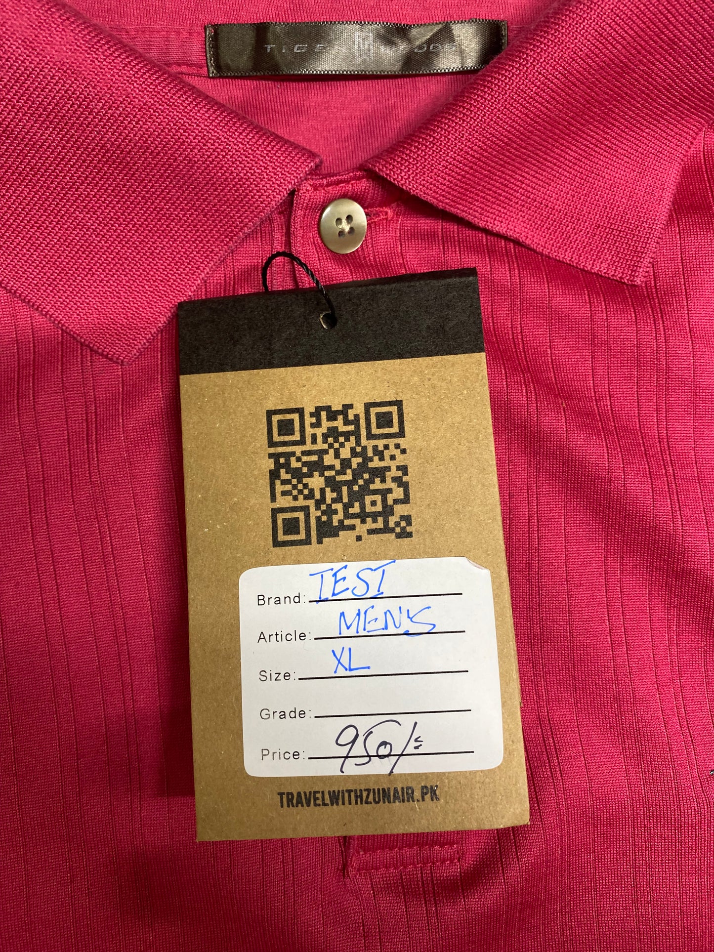 Test Men's Red Short Sleeve Shirt