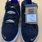 NIKE LEBRON 19 NEW LAKERS BLACK METALLIC GOLD COURT PURPLE WHITE