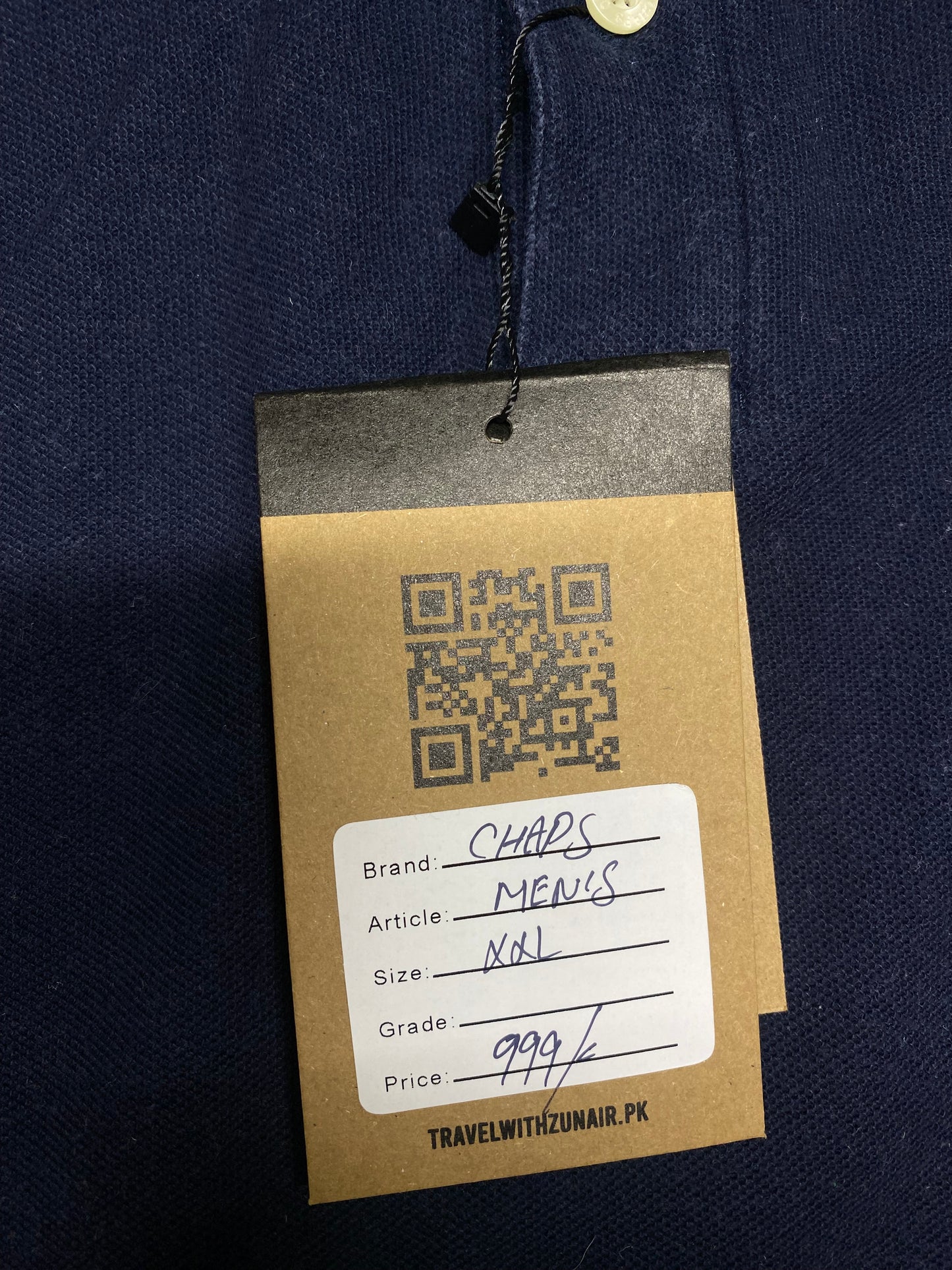 Chaps Size Men’s Designer Logo Navy Blue