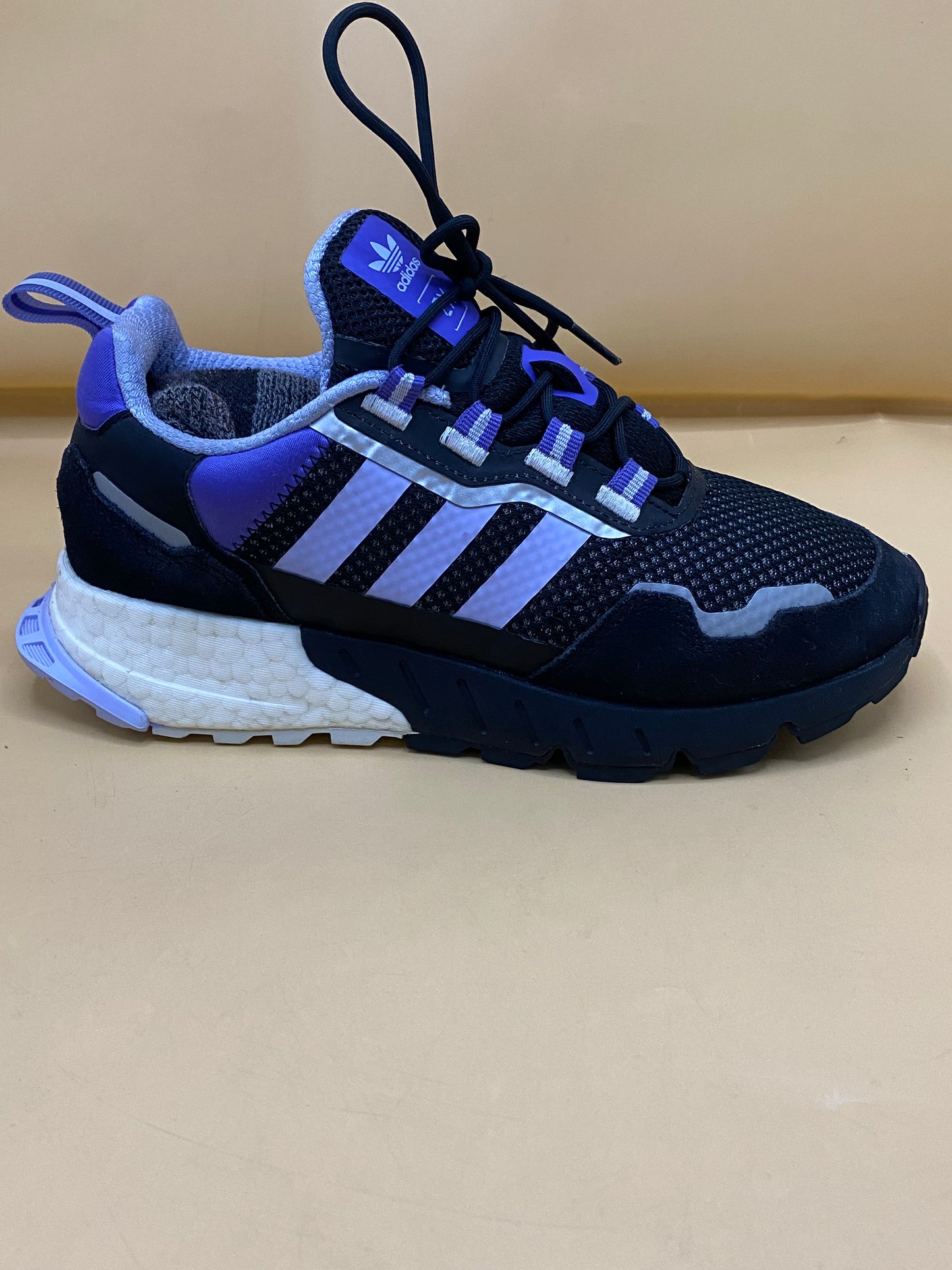 Adidas Black Purple Violet Running Sneaker Shoes