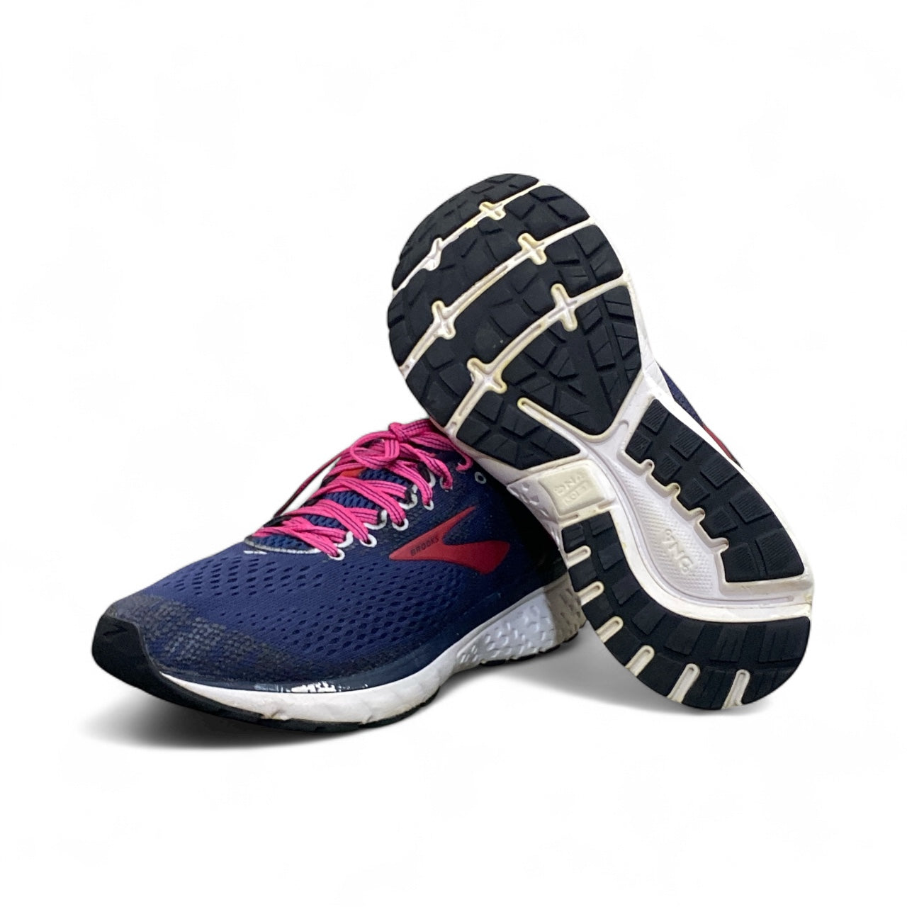 Brooks Men's Ghost 11 Navy/Red/White Athletic Running Shoes