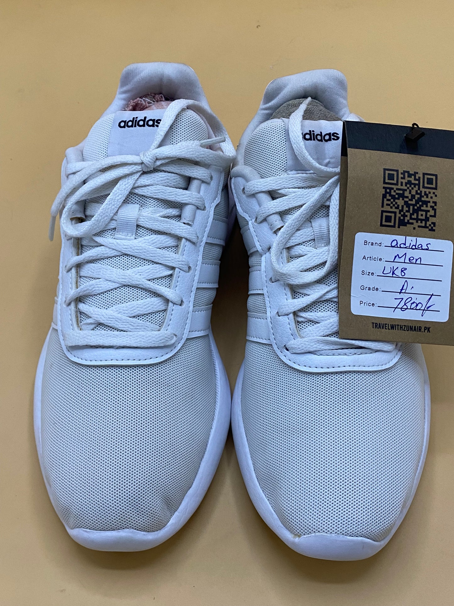 Adidas Womens Lite Racer White Running Shoes Sneakers