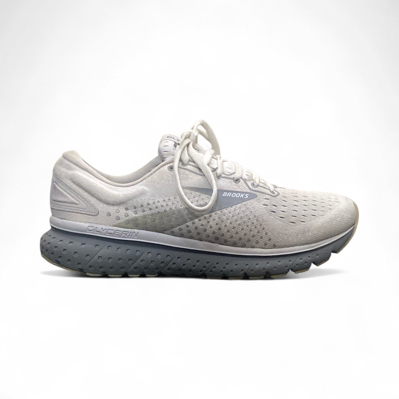 Brooks Glycerin 18 Women's Running Shoes White Gray
