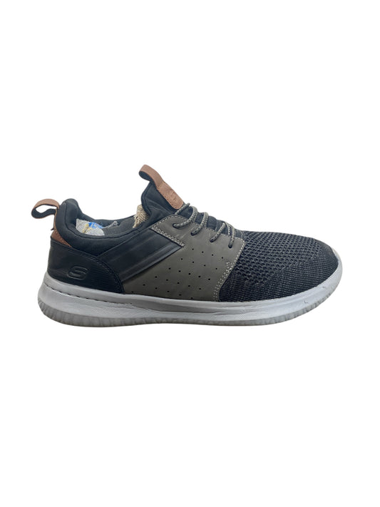 Mens Skechers Delson 3.0 Shoes Black Gray Shoes Sneakers Athletic