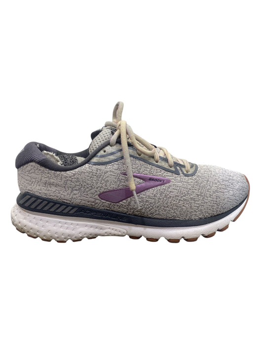 Brooks Adrenaline GTS 20 Womens Shoes Gray Purple Running Athletic