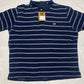 Chaps Shirt Mens Blue Striped Short Sleeve