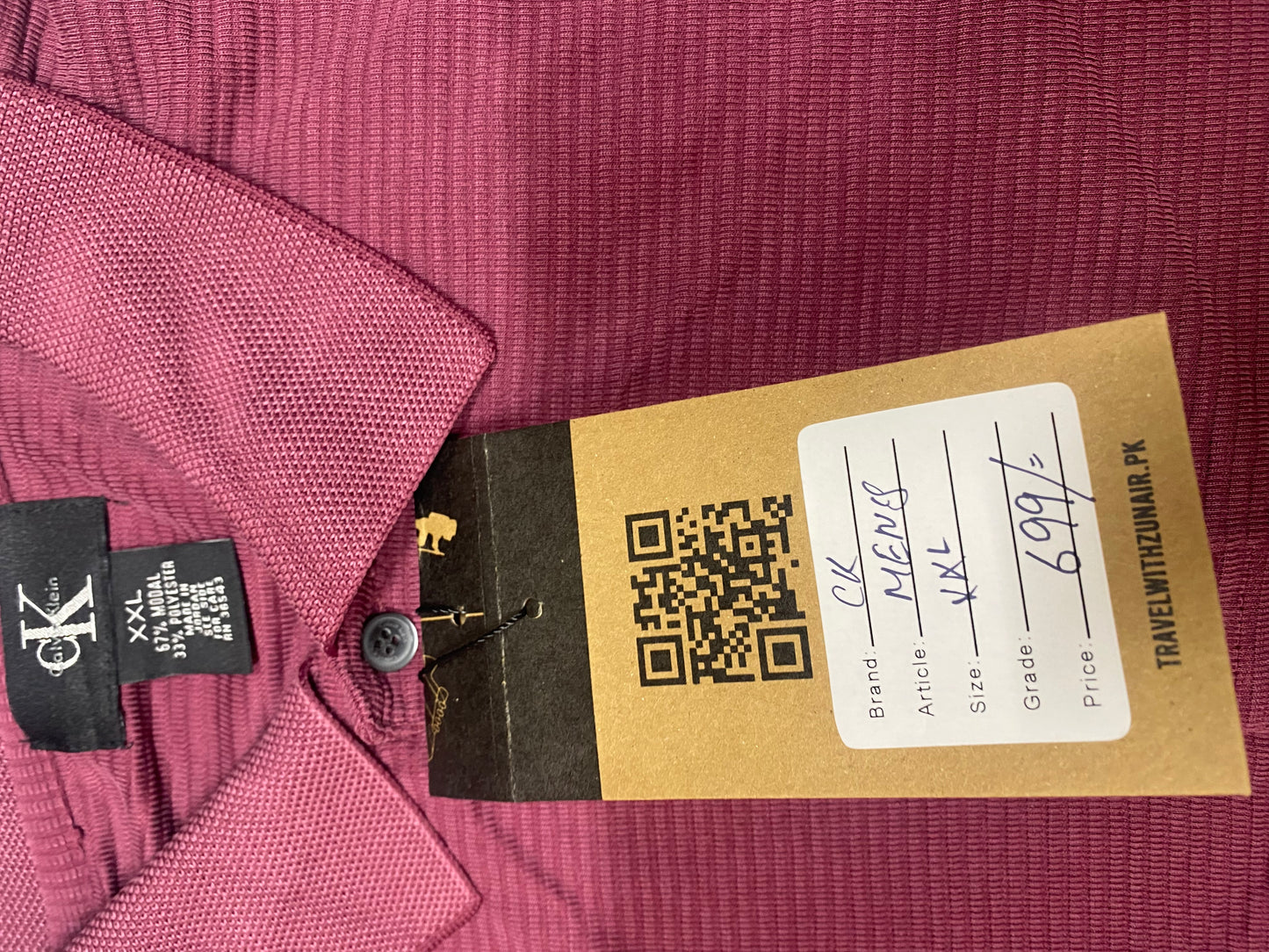 Calvin klevin Rose Red Striped Shirt