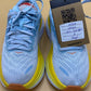 Hoka One Bondi 8 Shoes Womens Blue Yellow Running Sneaker