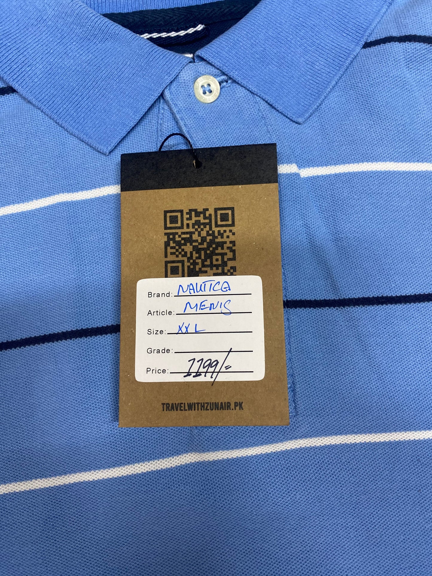 Nautica Men's Blue Pique Shirt